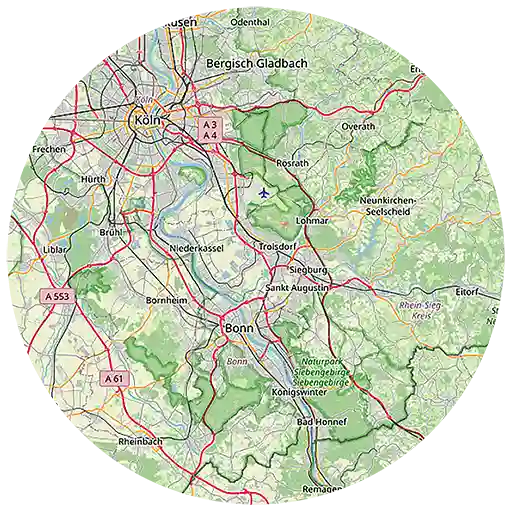 Liefergebiet der SKT für Köln/Bonn und Rhein-Sieg.