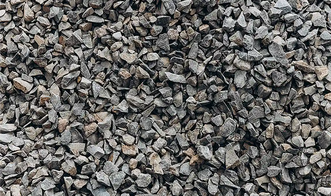 Bild zeigt Draufsicht auf Splitt.